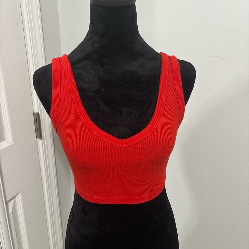 Wild Fable Scarlet Ribbed Top